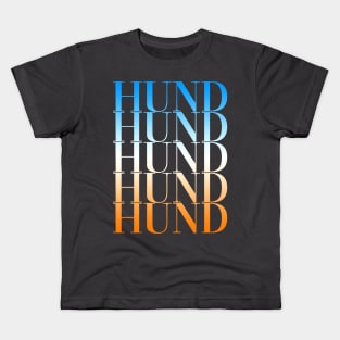 HUND TEXT ORANGE/BLUE GRADIENT PRINT Kids T-Shirt